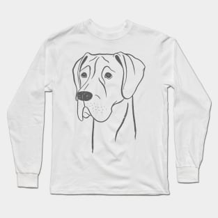 Great Dane (Pink and Gray) Long Sleeve T-Shirt